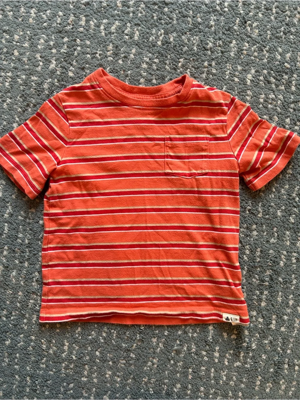 GAP shirts- 3 Pack Red Striped, light blue and blueShort Sleeve Tee with Pocket